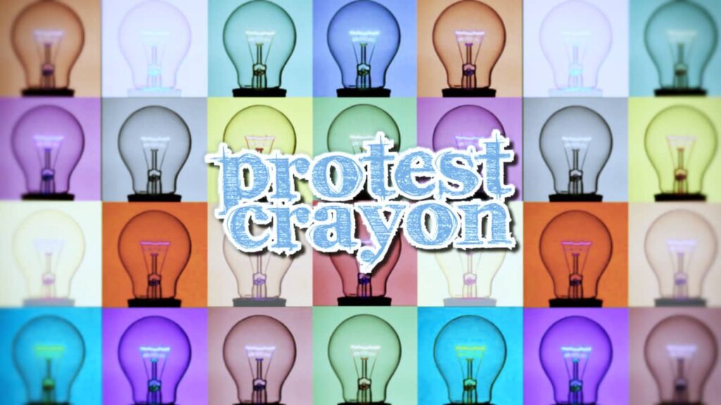 Protest Crayon Live in London bay SUPER MEGA ACTION PLUS