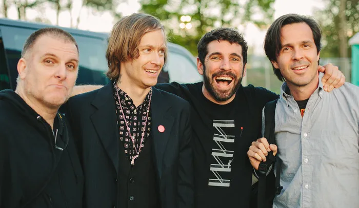 Kevin Seconds, Dennis Lyxzen, Jonah Matranga and Walter Schreifels hanging out at Groezrock Festival 2013